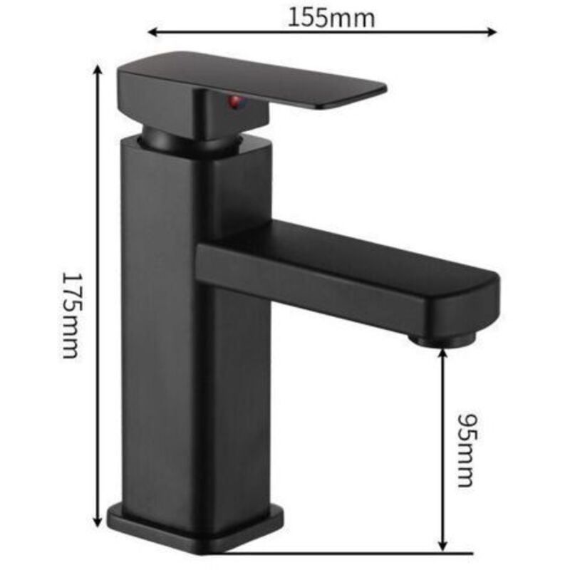 Waschbeckenarmatur, Waschtischmischer Mit Ausziehbarer Brause Für Warmes Und Kaltes Wasser, Langlebige Schwarze Kupferoptik, Leicht Zu Reinigen Oder Auszutauschen. Fliti