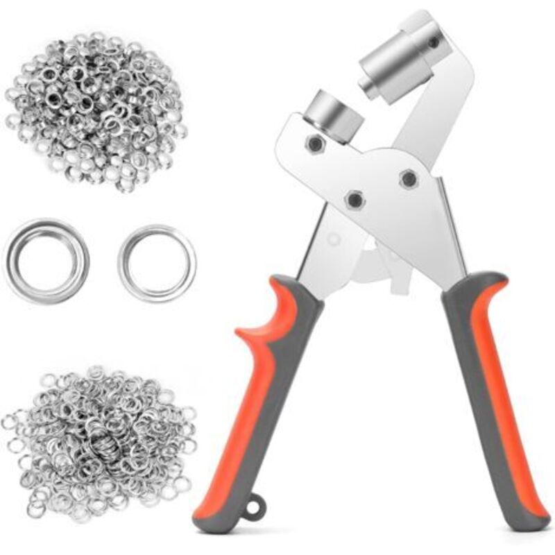 Professionelle Ösenzange, Multifunktionale Ösenzange, Mit 100 Ösen (innendurchmesser 10 Mm), Für Planen, Leder, Karton, Stoff Und Pvc
