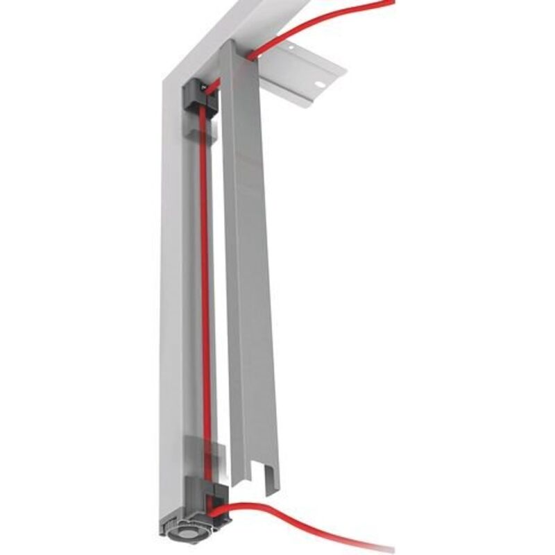 Vertikale Kabelrinne, 58 Cm – Aluminium – Schnelle Installation Mit Clips – Für Effizientes Kabelmanagement