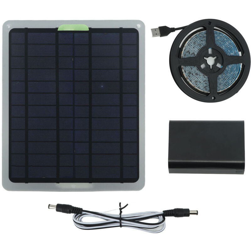 20w Solar-pflanzenwachstums-lichtleiste, Ip65 Wasserdichte Led-wachstumslampe Mit Batterieschutzgehäuse Für Gewächshäuser, 3 Meter