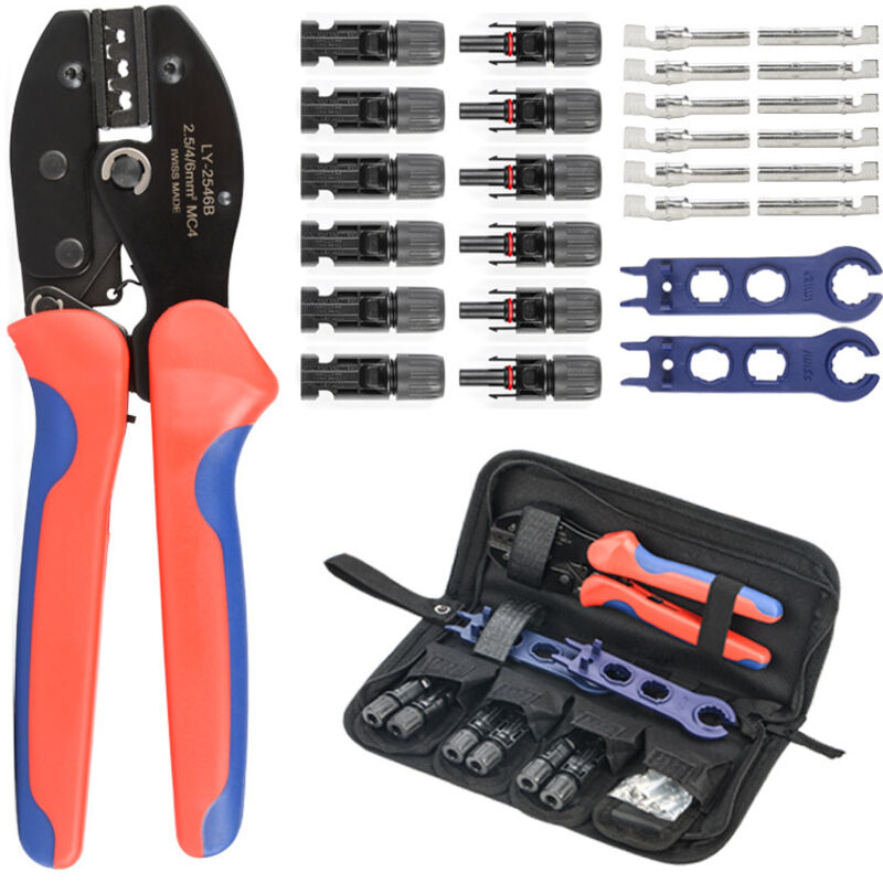 Mc4-kabelschuh-quetschzange – Hochwertiger Kohlenstoffstahl – Ergonomisch Für Langanhaltenden Komfort – Crimpen Von 2,4/4/6,0 Mm²