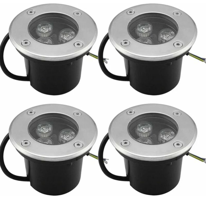 4er-pack Warmweiß 3w Ip65 Einbau-led-spot Für Außenbereich, 270 Lumen, Rund, Led-terrassen-downlight, Gartenbeleuchtung Für Garten, Weg, Hof Und Garage