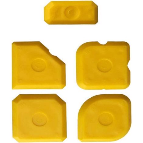 5er-set Professionelle Spachtel, Silikon Und Acryl – Abzieher Für Perfekte Fugen – Gelb