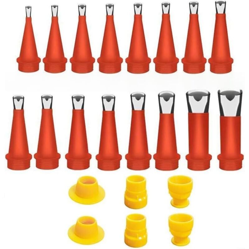 Professionelles Dichtungs-finish-set Mit Edelstahldüsen-applikator Und Silikon-dichtwerkzeug Für Küchen- Und Badezimmerfugen