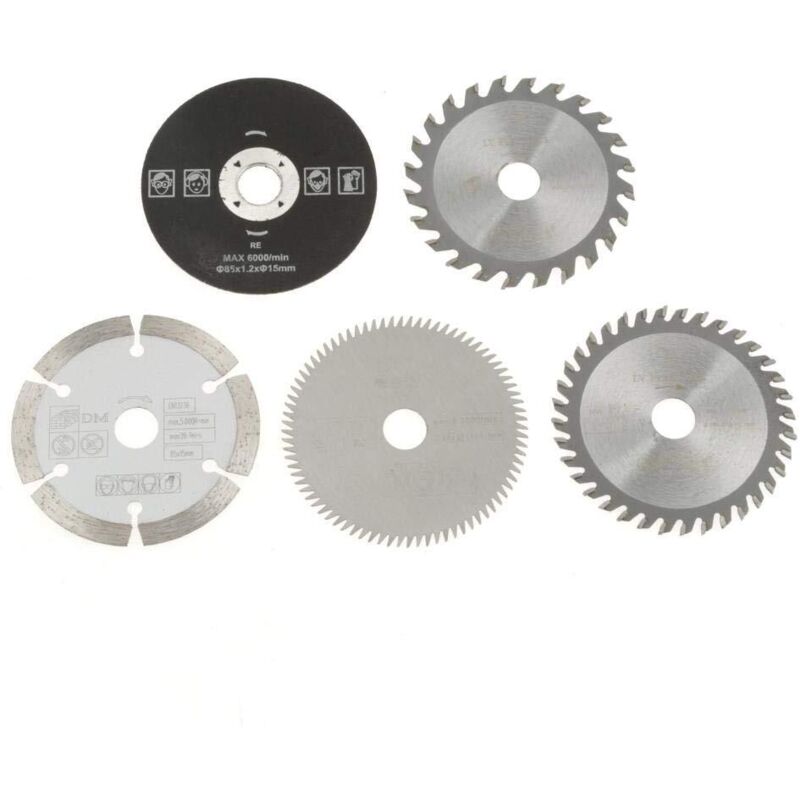 5 Stück 85 Mm Innendurchmesser 15 Mm Mini-kreissägeblatt Für Schneidwerkzeug, 24 Zähne Tct / Kunststoff 36 Zähne / 80 Zähne Hss / Diamant / Harz Sägeblatt, Langlebig