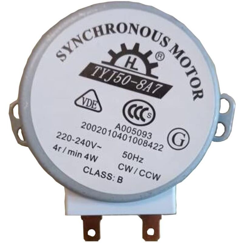 Kleiner Ac-synchronmotor 220-240 V, 4 W, 6 U/min, 48 Mm Durchmesser, Für Heißluftgebläse, 50/60 Hz, Cw/ccw, Tyj50-8a7, Motor Für Mikrowellendrehteller