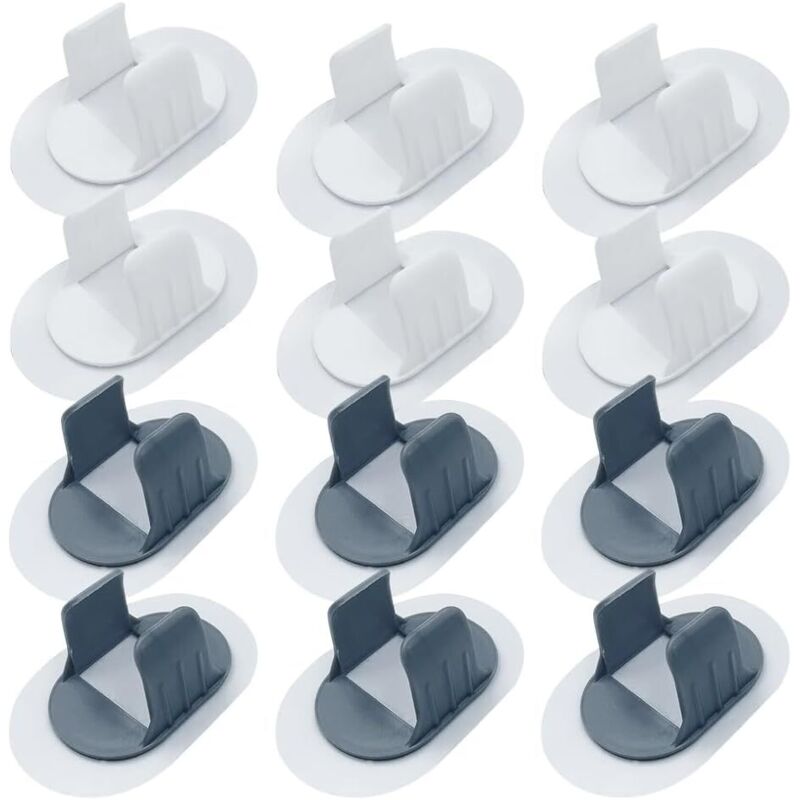 12-teiliges Set Selbstklebender Kabelbinder, 35-38 Mm, Kunststoff-rohrschellen Mit Schnappverschluss, Zur Befestigung Von Wasser-, Gas- Und Kunststoffrohren