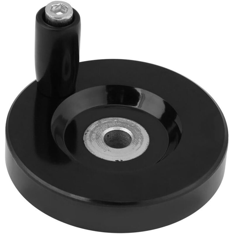 Drehgriff Für Fräsmaschinen, 8 X 63 Mm, Handrad Mit Rückstellung, Rund Aus Schwarzem Bakelit.