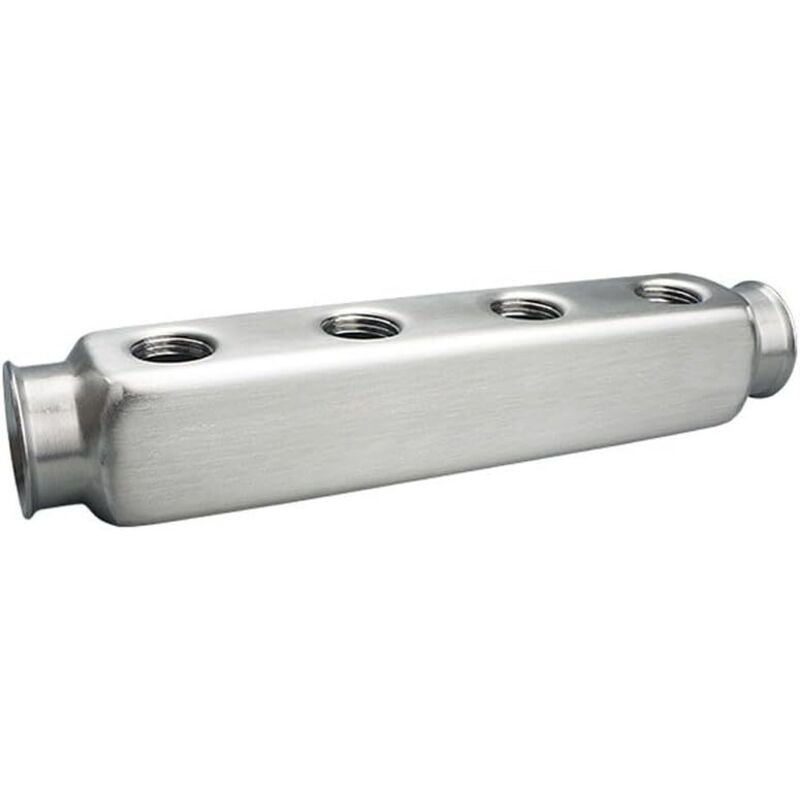 Edelstahl-sammelrohr, G1 2 Mm, Zubehör Für Fußbodenheizungsverteiler, Kompatibel Mit Fußbodenheizungs-sammelrohren, 4-wege