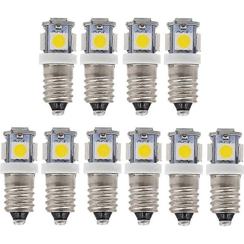 10er Pack Led-glühbirnen E10 9v Kaltweiß 5 Smd 5w (kaltweiß, 9v)
