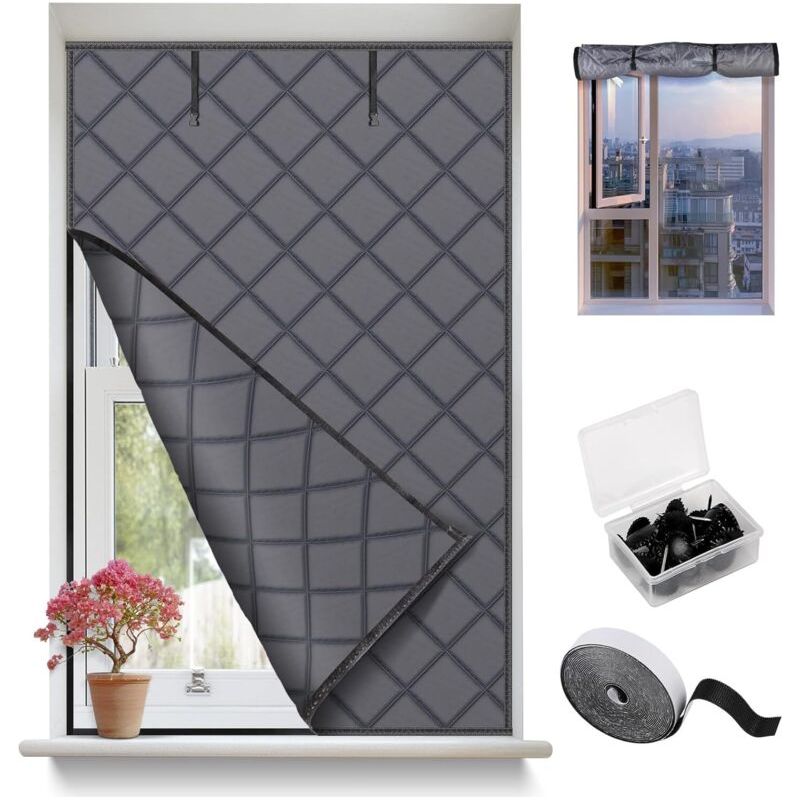 Fensterisolierung Schützt Vor Kälte Und Hitze 160x100cm, Wiederverwendbare Isolierabdeckung Für Winterfenster, Wärmedämmung Für Dachboden- Und Wohnmobilfenster