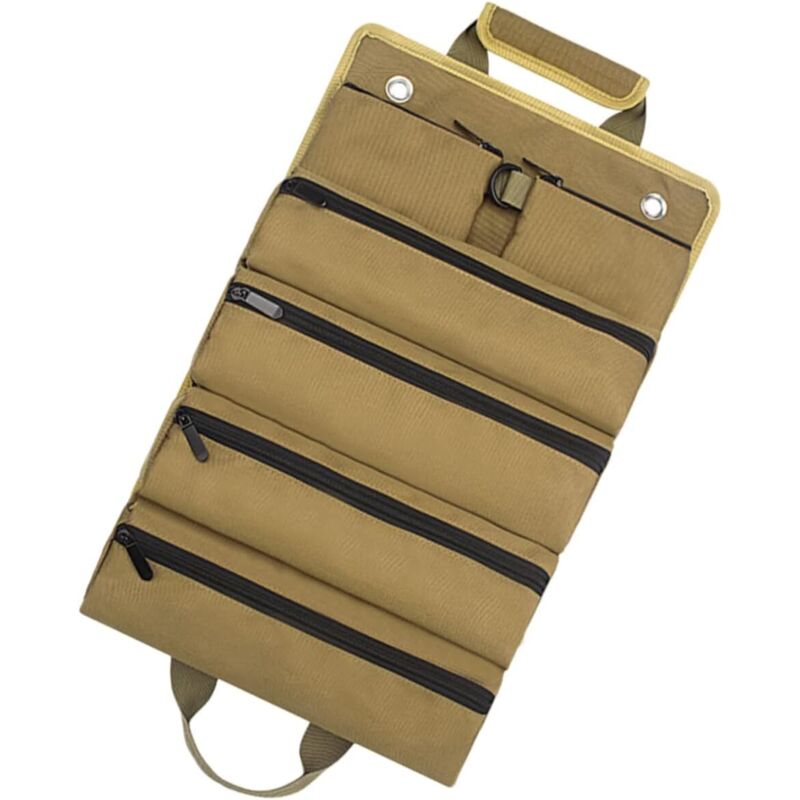 Elektriker-werkzeugtasche, Robustes, Faltbares, Multifunktionales Oxford-gewebe-organizer Für Schlüssel Und Werkzeuge, Khaki