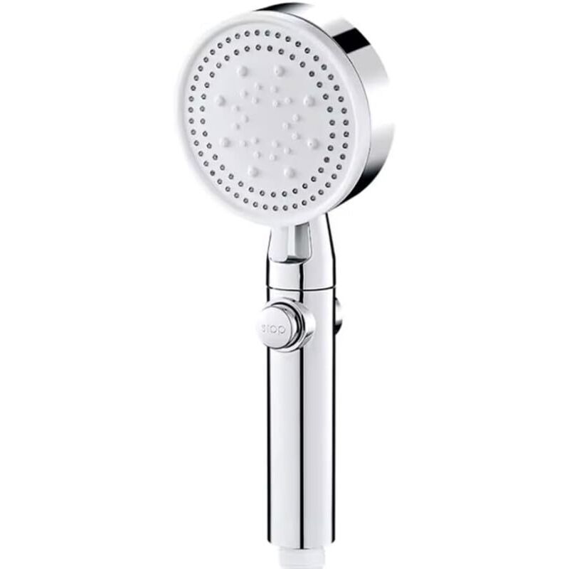 (245×90×20) 5-strahl Chrom-duschkopf Mit Halterung Und Schlauch