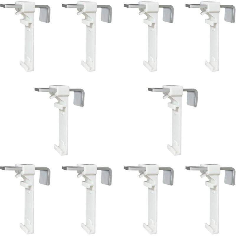 12 Halterungen Für Doppel-rollos, Ohne Bohren, Ersatzteile Für Doppel-rollos, Zum Clippen Und Kleben Auf Feststehenden Pvc-fenstern.