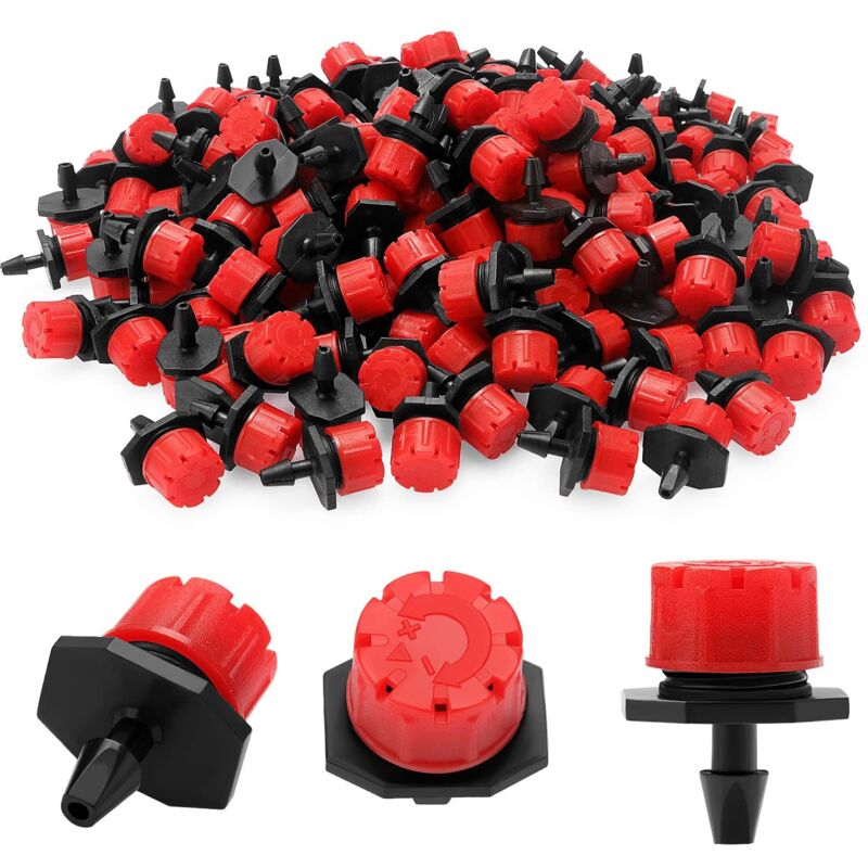 200 Stück Einstellbare Tropfbewässerung, Voogenzek Mikro-tropfer Aus Kunststoff Für Tröpfchenbewässerung, Sprinklerkopf Für Blumenbeete, Gärten, Rasen Und Pflanzen