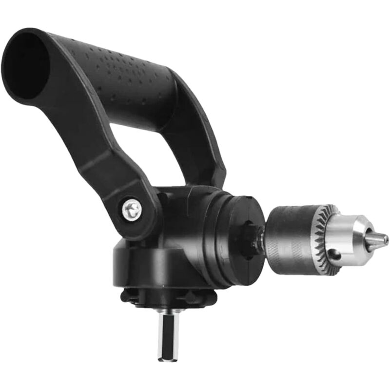 90-grad-bohrmaschinenadapter – Ergonomisches, Multifunktionales, Leichtes Und Elegantes Schwarzes Rechtwinkel-spannfutter Aus Metall, Kompatibel Mit Allen Elektroschraubern
