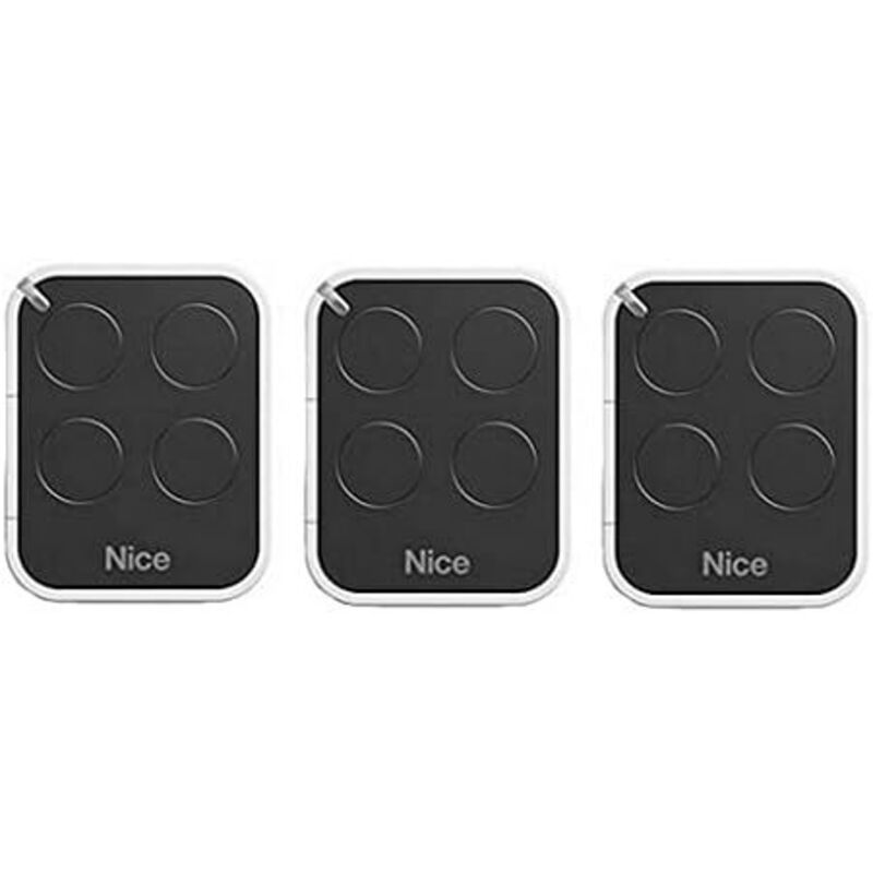 3er-pack Nice Era On4e On4 Fernbedienungen – Sender Für Tor- Und Garagentorantriebe – 4 Kanäle, Frequenz 433,92 Mhz, Schwarz/weiß – Kompatibel Mit Nice-antriebssystemen