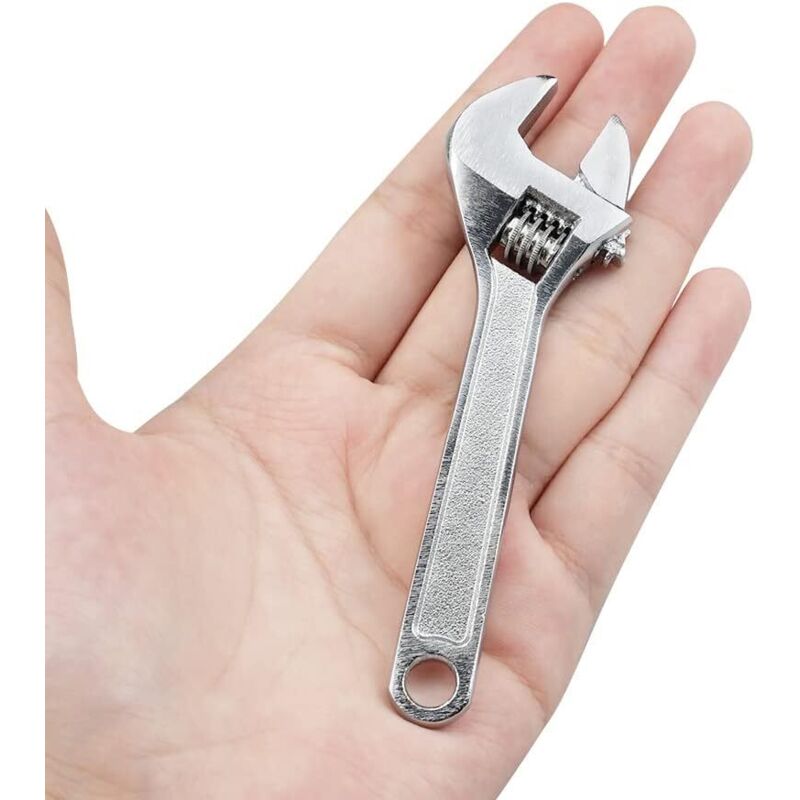 Verstellbarer Schraubenschlüssel 4" Länge 100 Mm Mini Verstellbarer Schraubenschlüssel Aus Stahl, Versilbert Für Industrie Und Autoreparatur (chromplattiert)