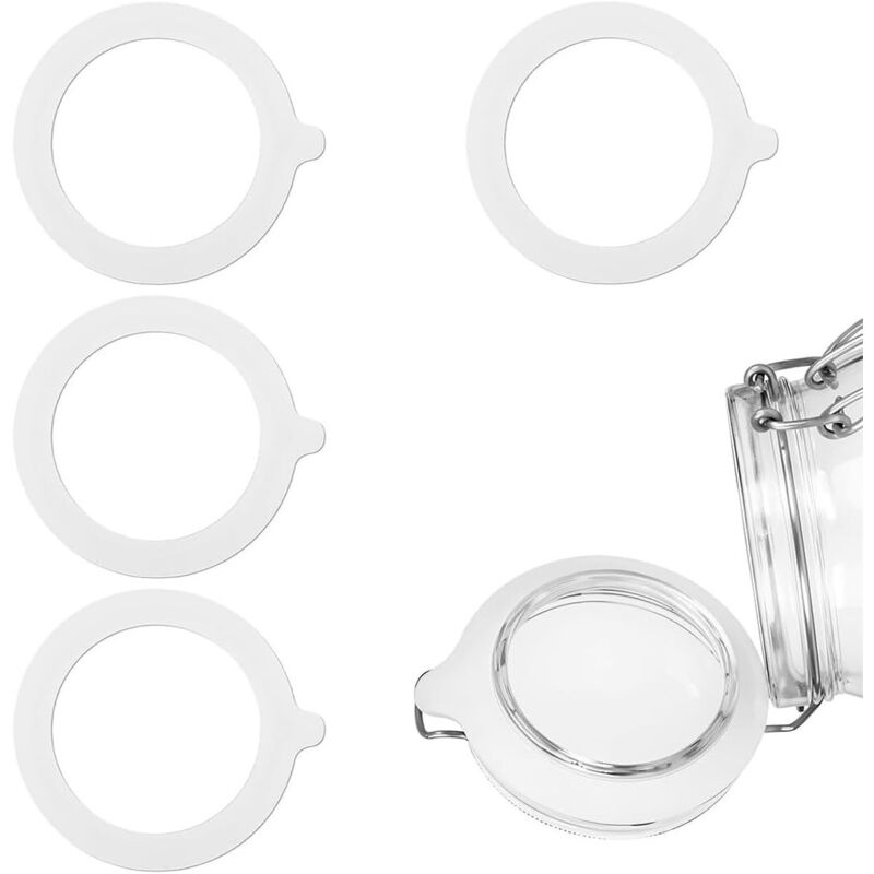 4 Stück Silikon-dichtungsringe, Passend Für Glasgläser, Selbstgemachte Einmachgläser Usw. - 55 Mm