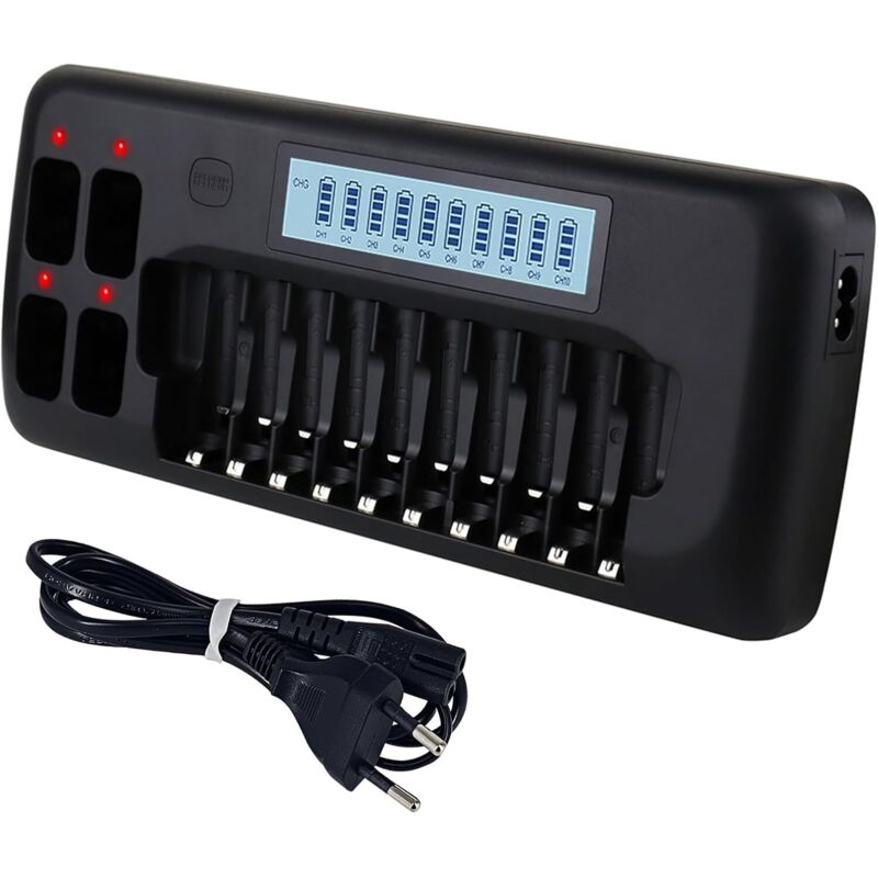 Lcd-ladegerät – 14-slot-universal-ladegerät Für Intelligente Aa/aaa Ni-mh-akkus Mit Entladefunktion