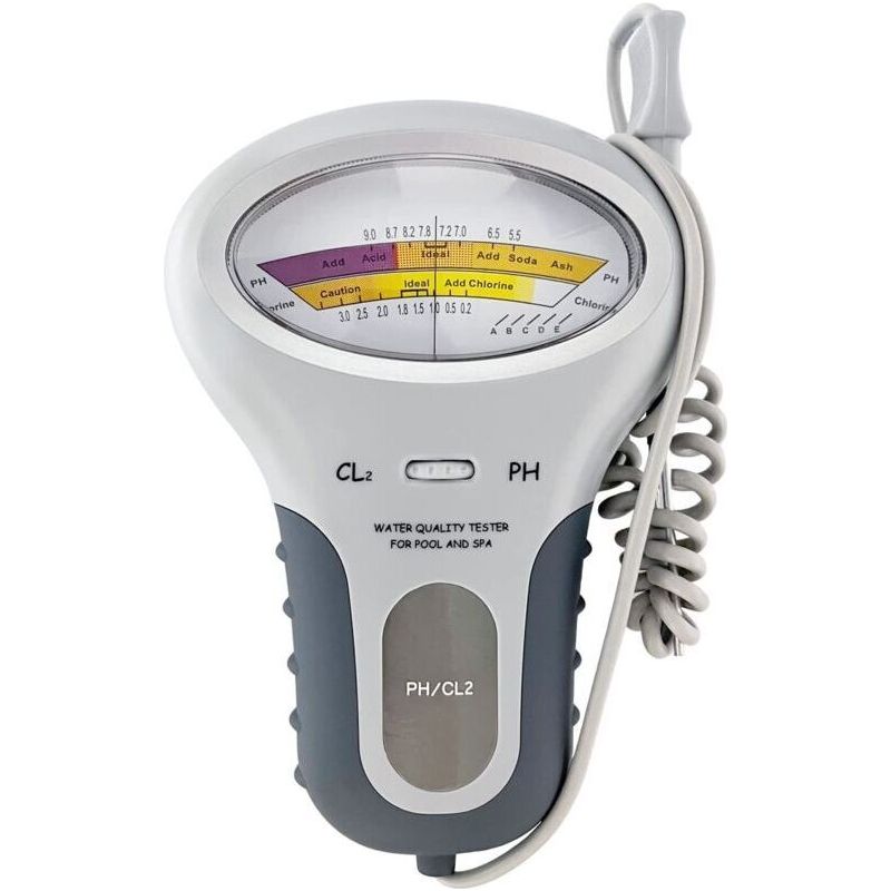 Ph- Und Chlortester, Ph- Und Chlormessgerät, 2-in-1-wassertestgerät Für Pool, Whirlpool, Aquarium, Schwimmbecken, Chlor- Und Ph-wassertest Für Trinkwasser