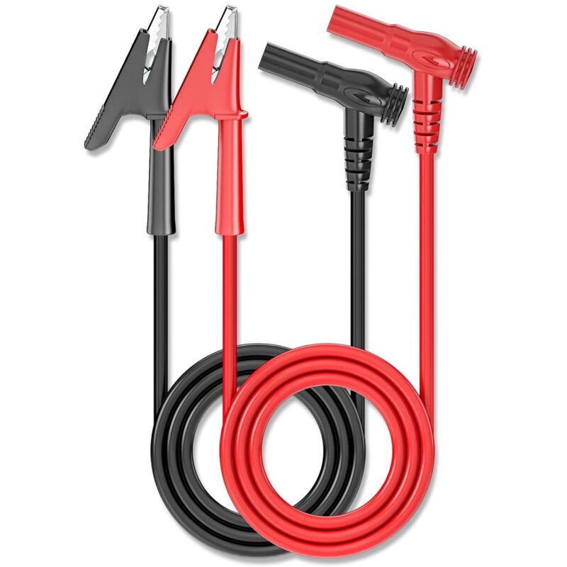 2x Krokodilklemmen-prüfleitungen Für Multimeter, Flexible Messspitzen-kabel Mit Bananenstecker, 1 M/3,3 Ft, Für Labortests