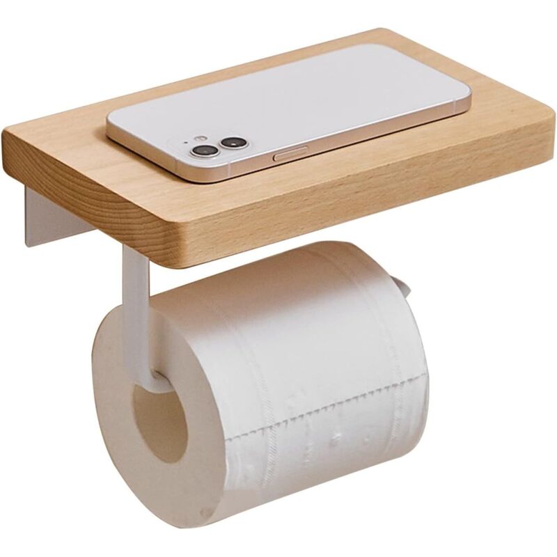 1 Stück Holz-wc-papierhalter Zum Aufhängen An Der Wand Für Küche Und Badezimmer