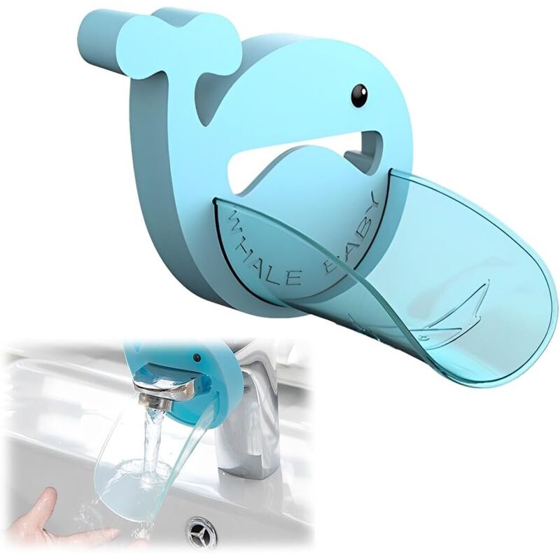 1 Stück Wasserhahnverlängerung Für Kinder, Wasserhahn-aufsatz Für Kinder, Wasserhahnverlängerung, Wasserhahn-verlängerung Für Wasserstrahl, Küche, Badezimmer, Wasserhahn-zubehör (blauer Wal)