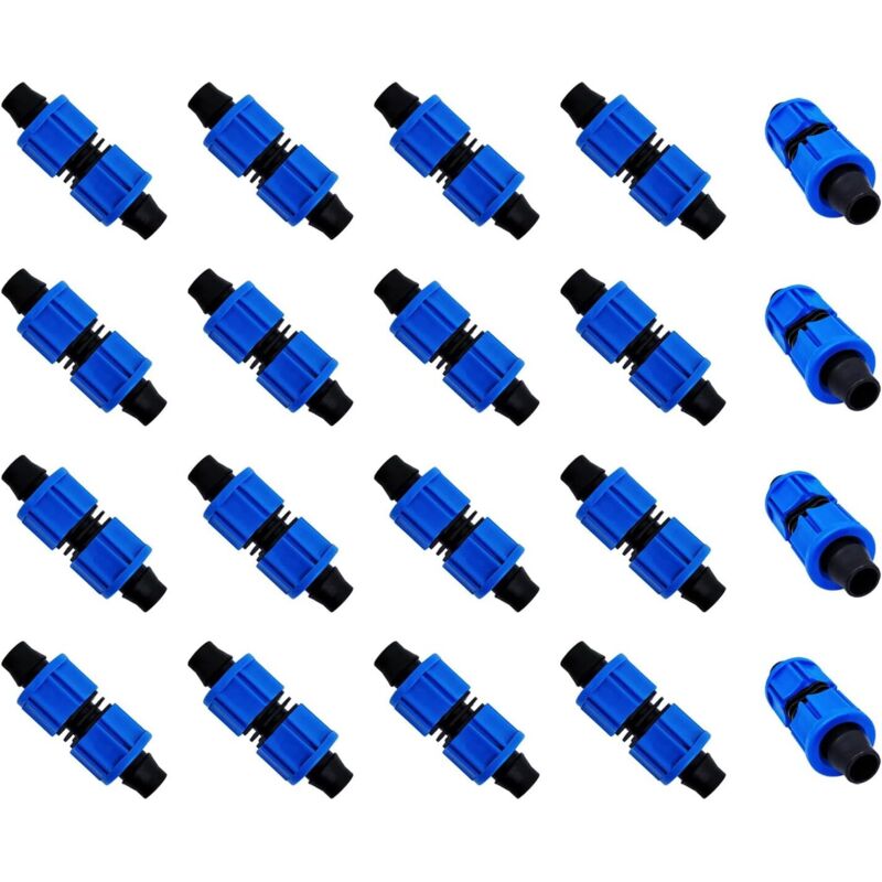 20 Verbinder Für Tropfbewässerung, Landwirtschaftliches Bewässerungswerkzeug, Blauer Verbinder, Universeller Verbinder, Verbinder-set Für Tropfbewässerungsschlauch (16 Mm)