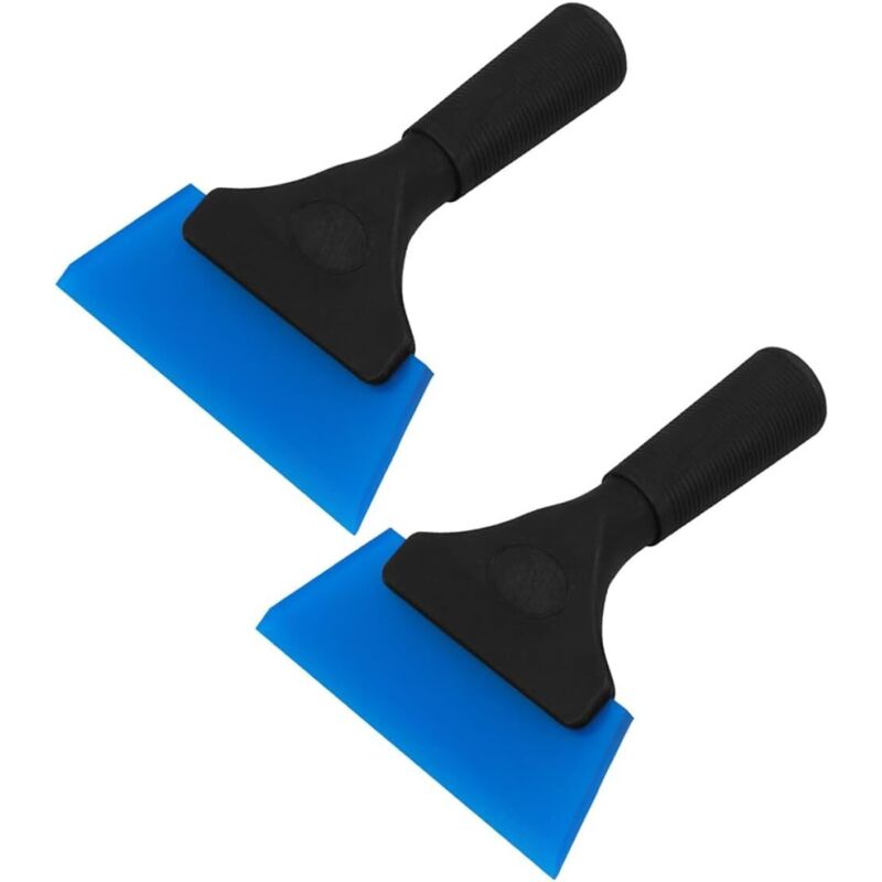 2er-set Windschutzscheiben-eiskratzer Aus Blauem Pp-kunststoff, Ergonomischer Griff, Mini Nicht-abrasive Schaber Zur Reinigung Von Autoscheiben Und Zum Enteisen Der Windschutzscheibe, Vielseitiges Wer