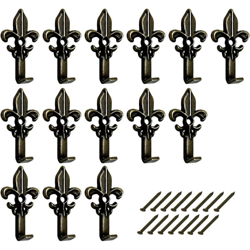 Wandbefestigung Für Rahmen, 15er-set Haken In Lilienform Mit Nägeln, 3 Cm Große Haken Zum Aufhängen Von Bilderrahmen, Fotos Und Gemälden