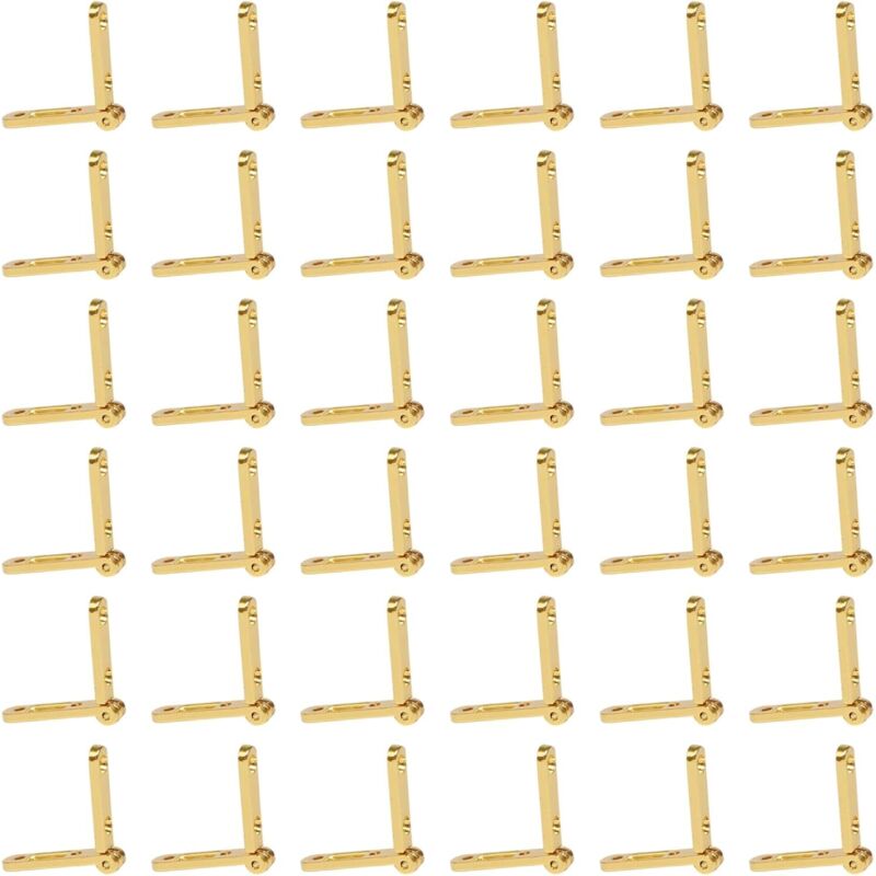 30 Stück Mini-scharniere Für Holzkisten 3 X 3 Cm Kleine Unsichtbare Goldene Scharniere Versteckte Möbelscharniere Aus Zinklegierung Mit Schrauben Für Kleine Möbel
