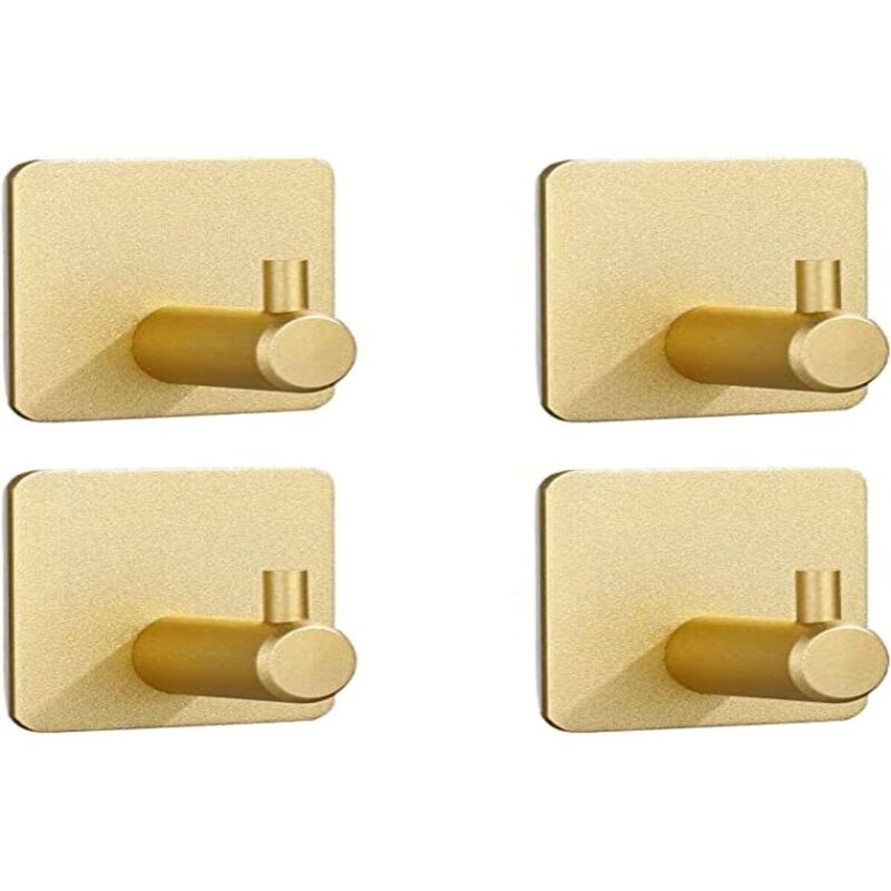 4-teiliger Selbstklebender Wandhaken, Bilderrahmen Ohne Bohren Aufhängen, Wandhaken Mit Kleber, 3m Command Saugnapf-haken, Zum Aufhängen Von Handtüchern, Badezimmer-haken (gold)