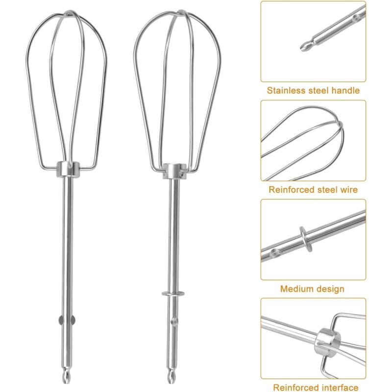 2er-pack Ersatz-schneebesen Für Handmixer, Küchenmaschinen-emulgierer, Ersatz-rührset Für Handmixer