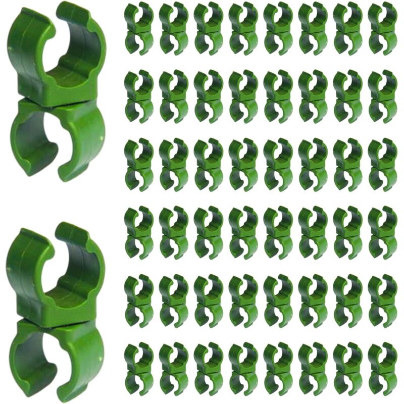 50 Stück Gartenpfahl-verbinder 16 Mm Kunststoff-klammern Für Zeltstangen, Gewächshausrahmen, Blumenstützen, Zeltaufbau, Pflanzenpfähle, Strukturen