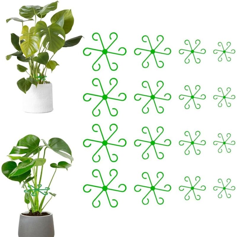 16 Stück Kletterpflanzenhalter, Stielstützen Für Kletterpflanzen, Pflanzenclips Zur Befestigung Von Kletterpflanzen Im Innenbereich, Befestigungsclips, Haken