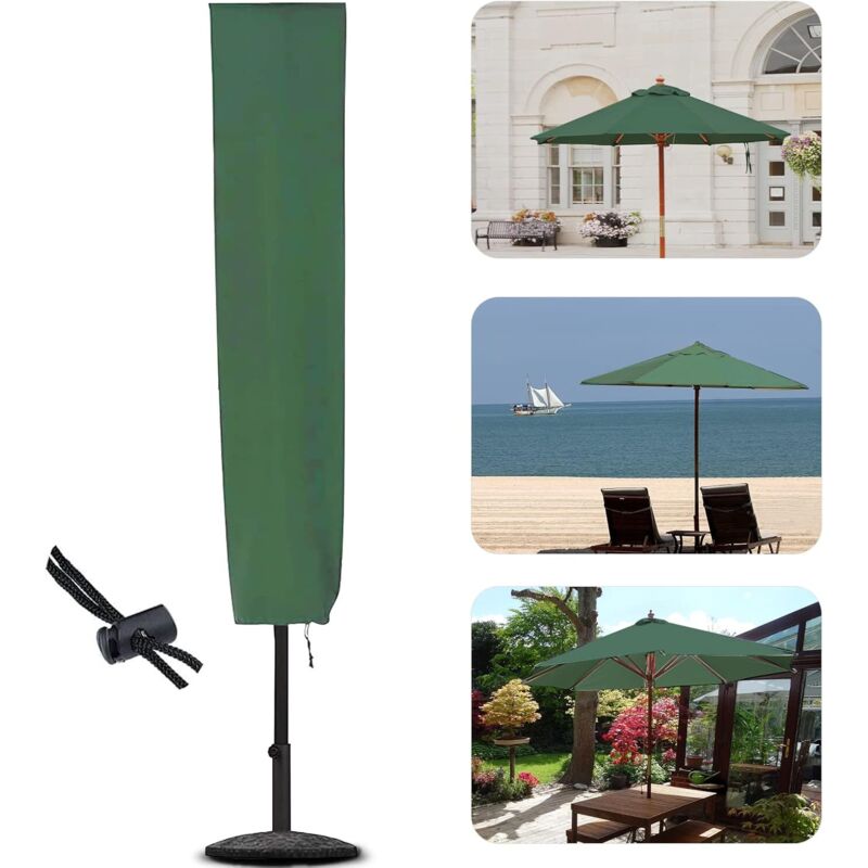 1 Stück Garten-sonnenschirmhülle, Sonnenschirmabdeckung Für Sonnenschirme Mit 2 Bis 3 M Durchmesser, 153 X 30 X 30 Cm, Wasserdicht, Reißfest, Aus 600d Oxford-pvc-beschichtetem Stoff Mit Kordelzug