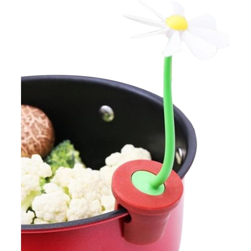 Deckelheber Für Blumen - Silikon Pp Hitzebeständig - Rutschfest - Perfekt Für Küche, Backen, Haushalt, Camping, Um Überlaufen Zu Verhindern