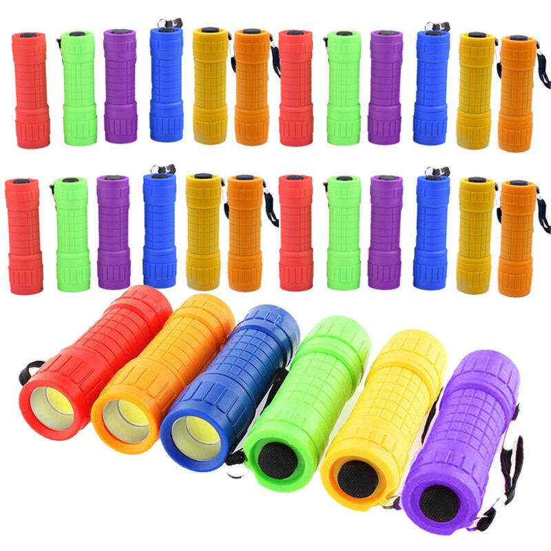 6er Set Led-taschenlampen, Taschenlampe Mit Rutschfestem Griff Für Arbeit, Radfahren, Camping, Lesen, Spazierengehen, Wandern, Batterien Nicht Enthalten
