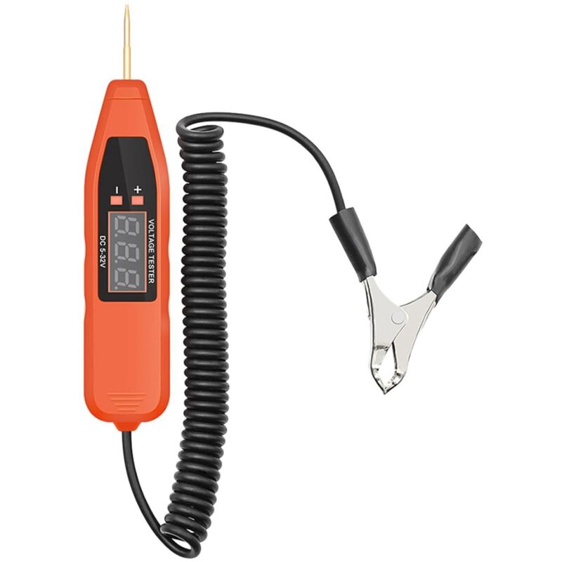 Digitales Auto-spannungsprüfgerät 5-32 V, Elektrischer Stromkreis-detektor-stift Mit Digitalanzeige, 12-v-sicherungstester Für Die Autowartung, Elektrowerkzeuge