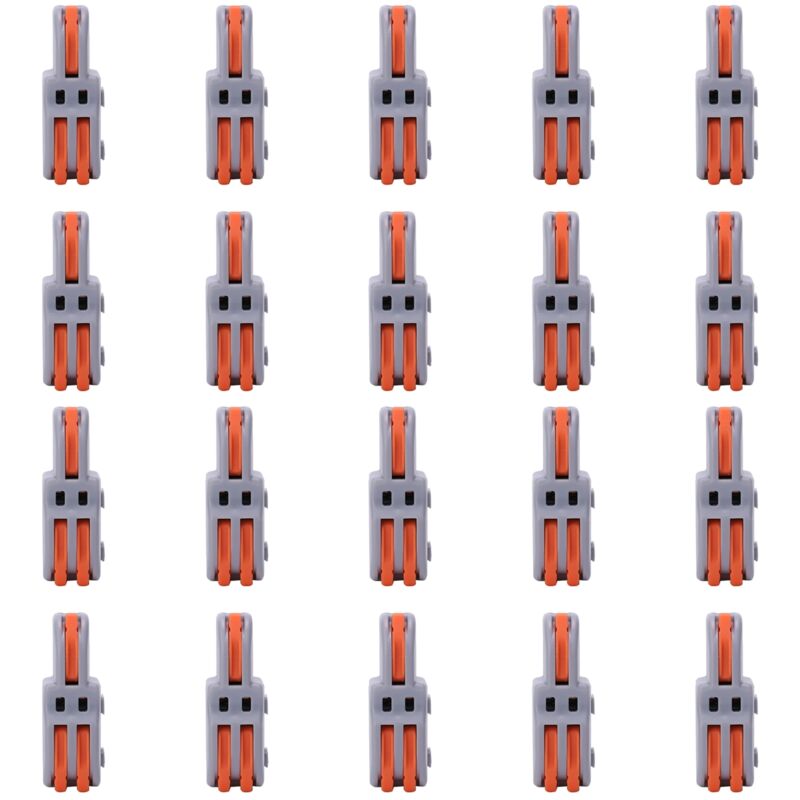 Schnellverbinder, 20 Stück, Drahtklemme 1-in-2-ausgänge, T-förmiger Push-in-kabelverteiler Splf12a (orange)
