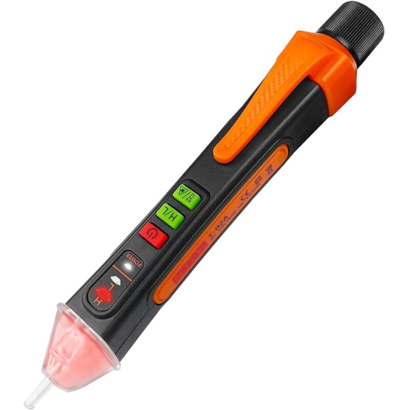 Stylo Spannungsprüfer, Elektrischer Tester Mit Licht, Spannungsdetektor Mit Summer Und Lichtanzeige, Berührungsloser Spannungsdetektor, Doppelte Empfindlichkeit 12v-1000v/48v-1000v
