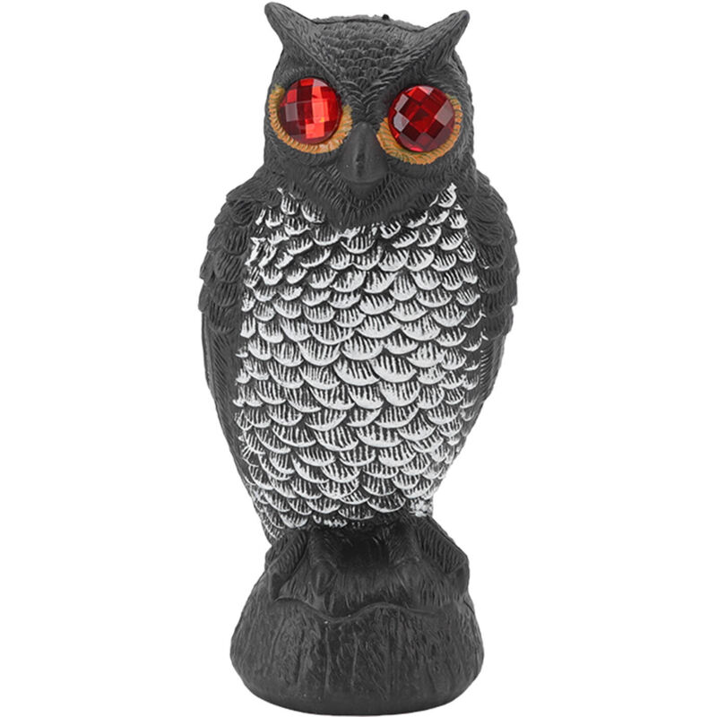 Plastik-eule Als Vogelabwehr Für Den Garten, Rote Augen, Eulen Zur Vogelvertreibung, Feine Details, Verschleißfeste Eulen Zur Vogelabwehr, Kleine Cartoon-eule Aus Kunststoff
