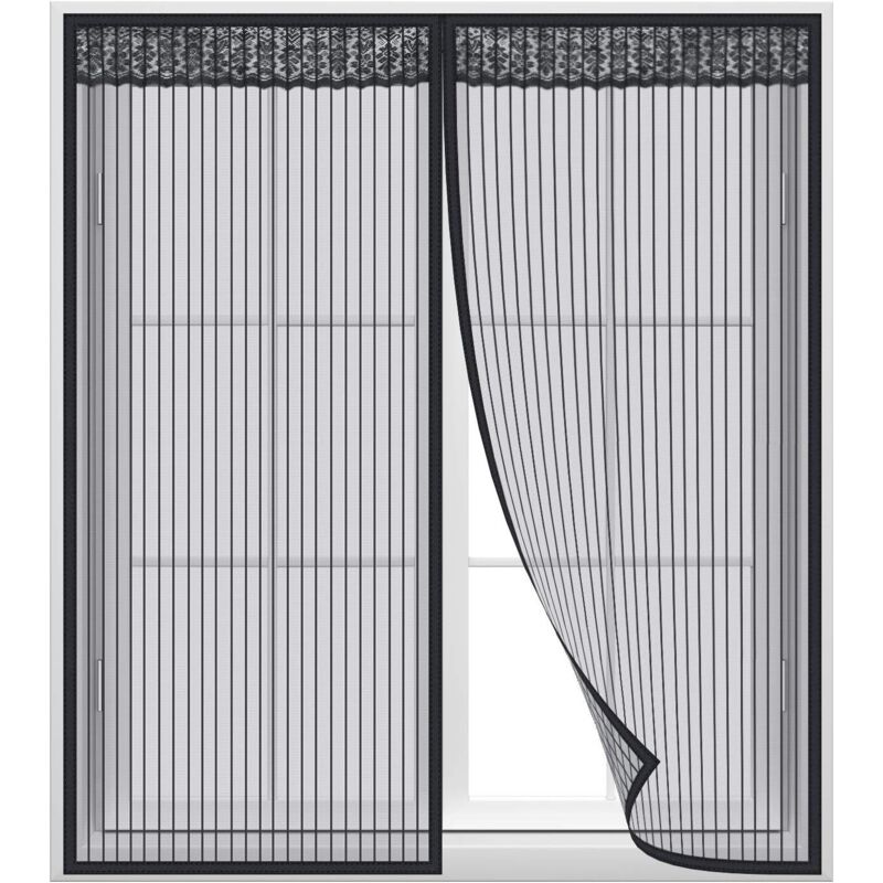 Magnetisches Fliegengitter Für Fenster 120 X 100 Cm – Einfache Installation Ohne Werkzeug – Automatische, Geräuschlose Schließung – Robustes Netz