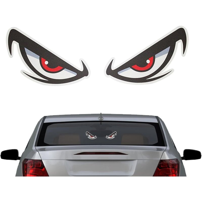 Reflektierende Autoaufkleber - Stereoblick-augenaufkleber - Lustig - Für Auto, Fenster, Wand