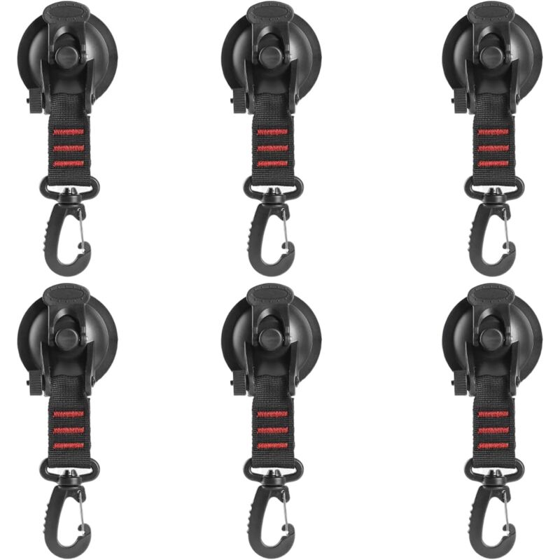 6er-set Robuster Vakuum-saugnäpfe Mit Haken, Vakuum-saugnäpfe, Haken Für Badezimmer, Küche, Duschhandtuch, Vielseitig Einsetzbare Camping-saugnapf