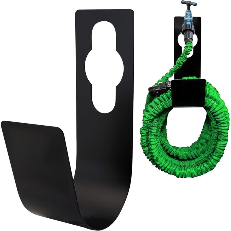 Erweiterbarer Schlauchhalter – Aus Langlebigem Eisen, Platzsparend Und Witterungsbeständig, Für Schläuche Von 7,5 Bis 30 M Länge, Wasserhahnhalterung 21,5 X 11,7 X 7,5 Cm