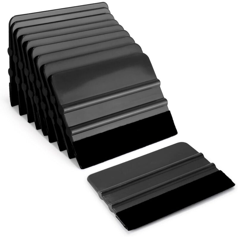 10er-set Raclette-filzränder Für Autos, Möbelfolie, Fensterfolie, Tönungsfolie, Klebefolie, Werkzeugset Für Folienmontage 4 Zoll (schwarz)