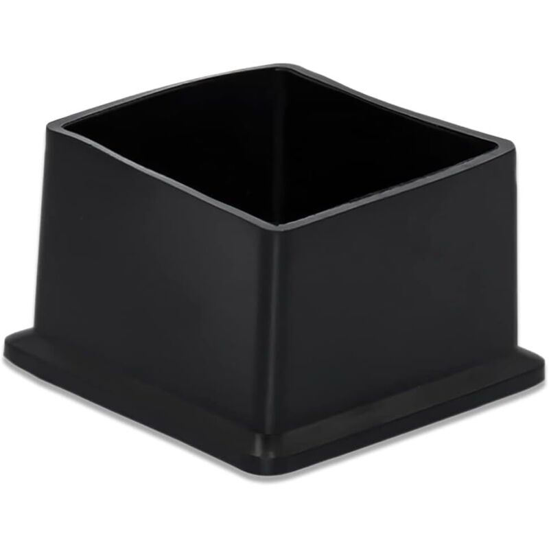 Noir. 4er-set Quadratische Stuhlbeinkappen Aus Pvc, Bodenschonend Und Rückstandsfrei, 60 Mm X 60 Mm (6,0 X 6,0 Cm)