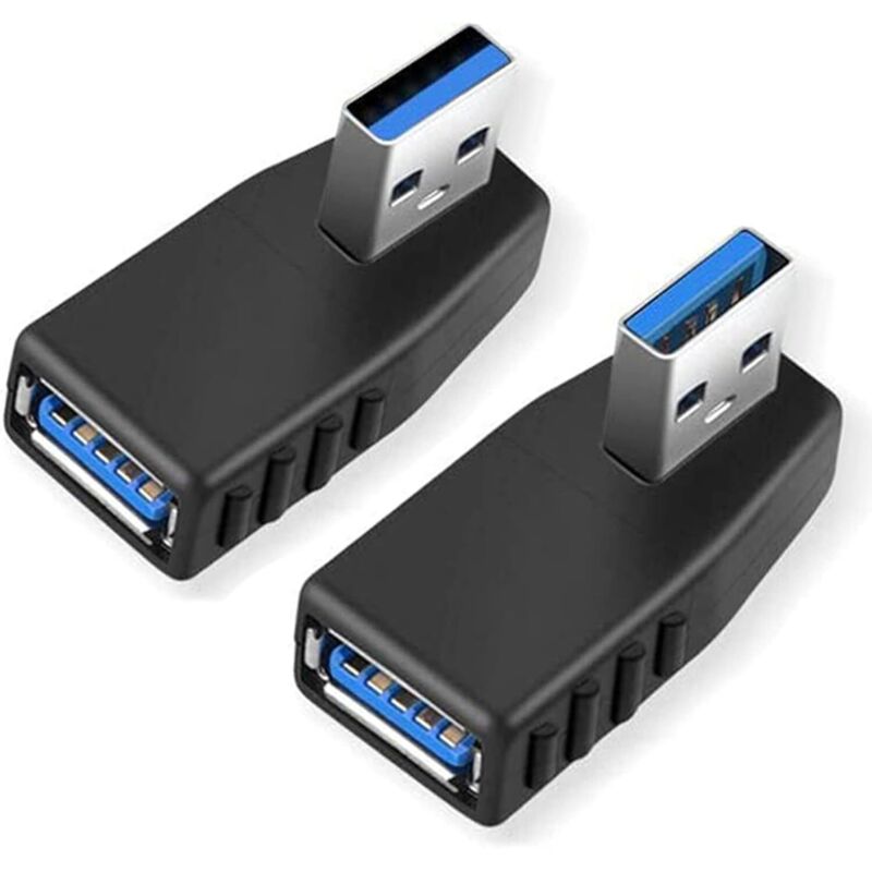 Usb 3.0 Adapter [2er-pack], 90 Grad Rechtwinkliger Stecker Auf Buchse Usb 3.0 Adapter